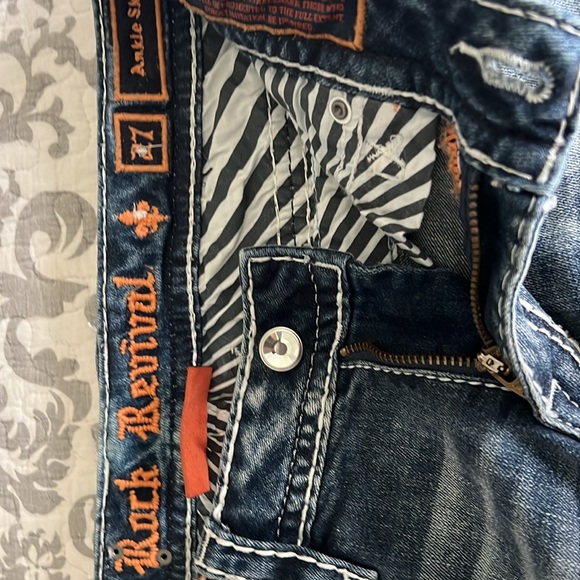 Rock Revival ankle skinny distressed denim size 27 - Picture 3 of 3